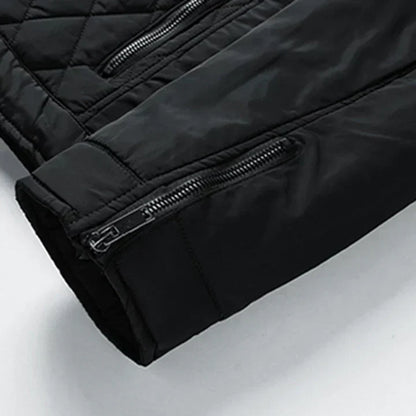 Herren Winterjacke Warm Isoliert Schwarz - BerlinGlamour