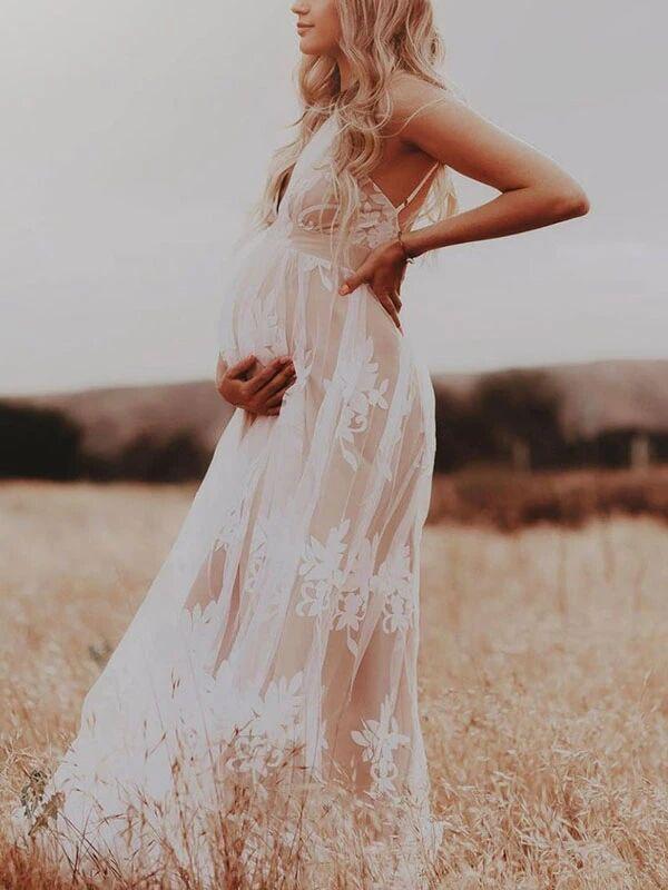 Schwangeren Maxikleid Elegant Lang - BerlinGlamour