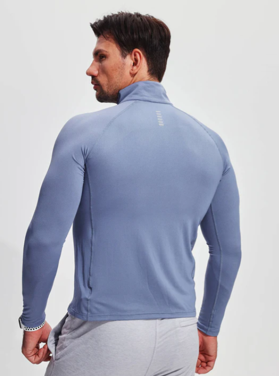Herren Funktionsshirt Reißverschluss Atmungsaktiv