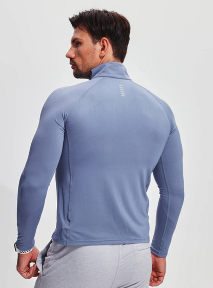 Herren Funktionsshirt Reißverschluss Atmungsaktiv