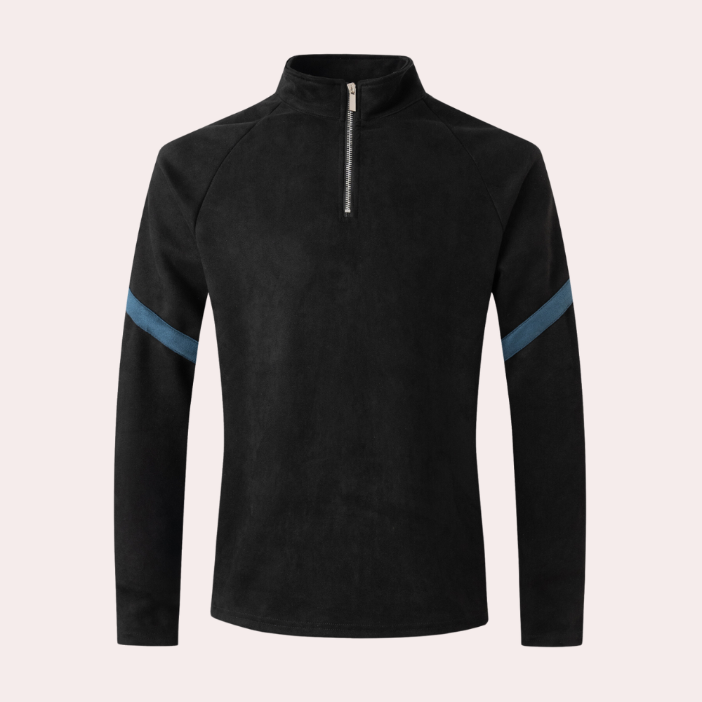 Herren Pullover Wollmischung Elegent Schwarz