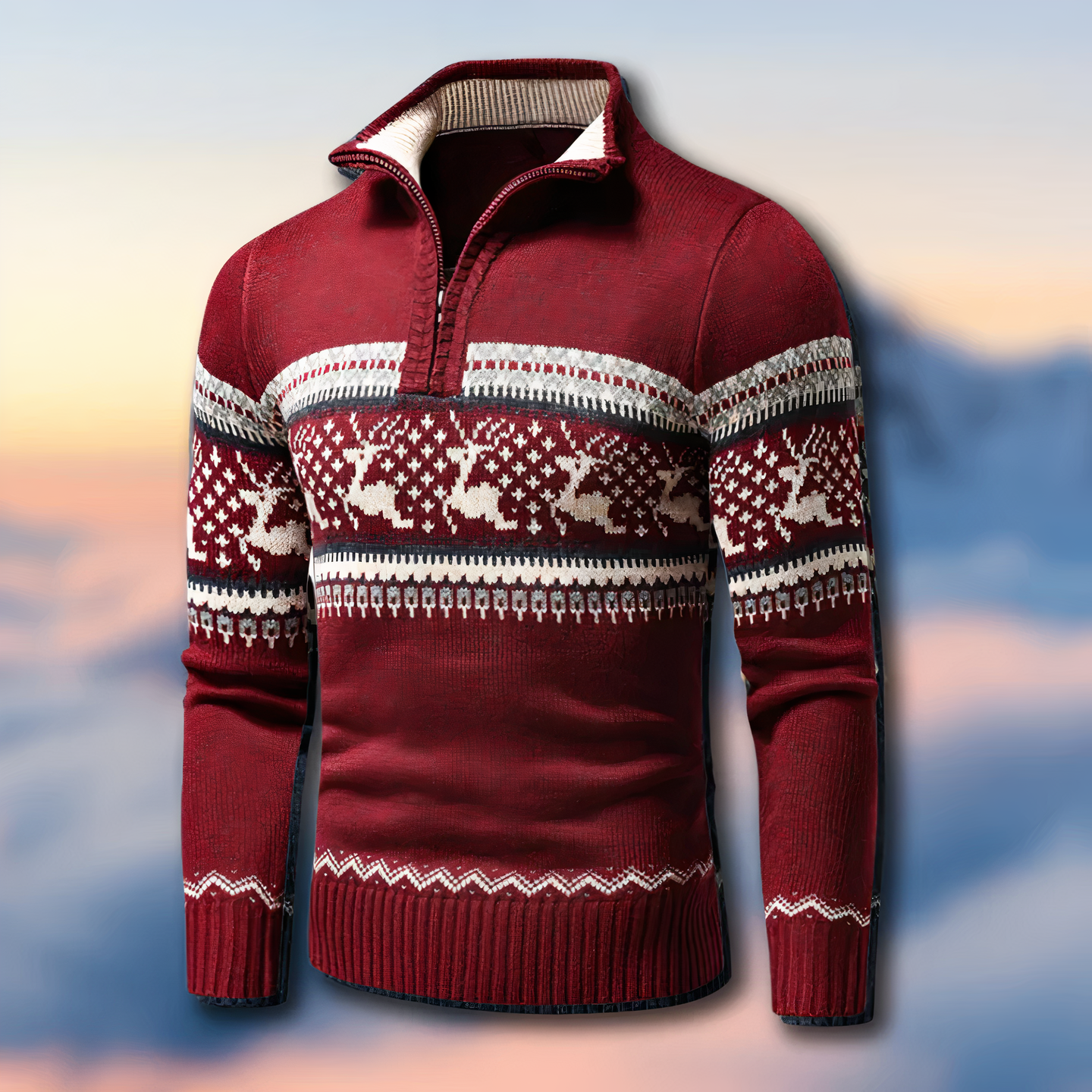 Munro Pullover mit kurzem Reißverschluss