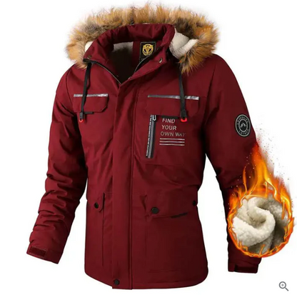 Wasserdichte Winterjacke Herren Warm Isoliert
