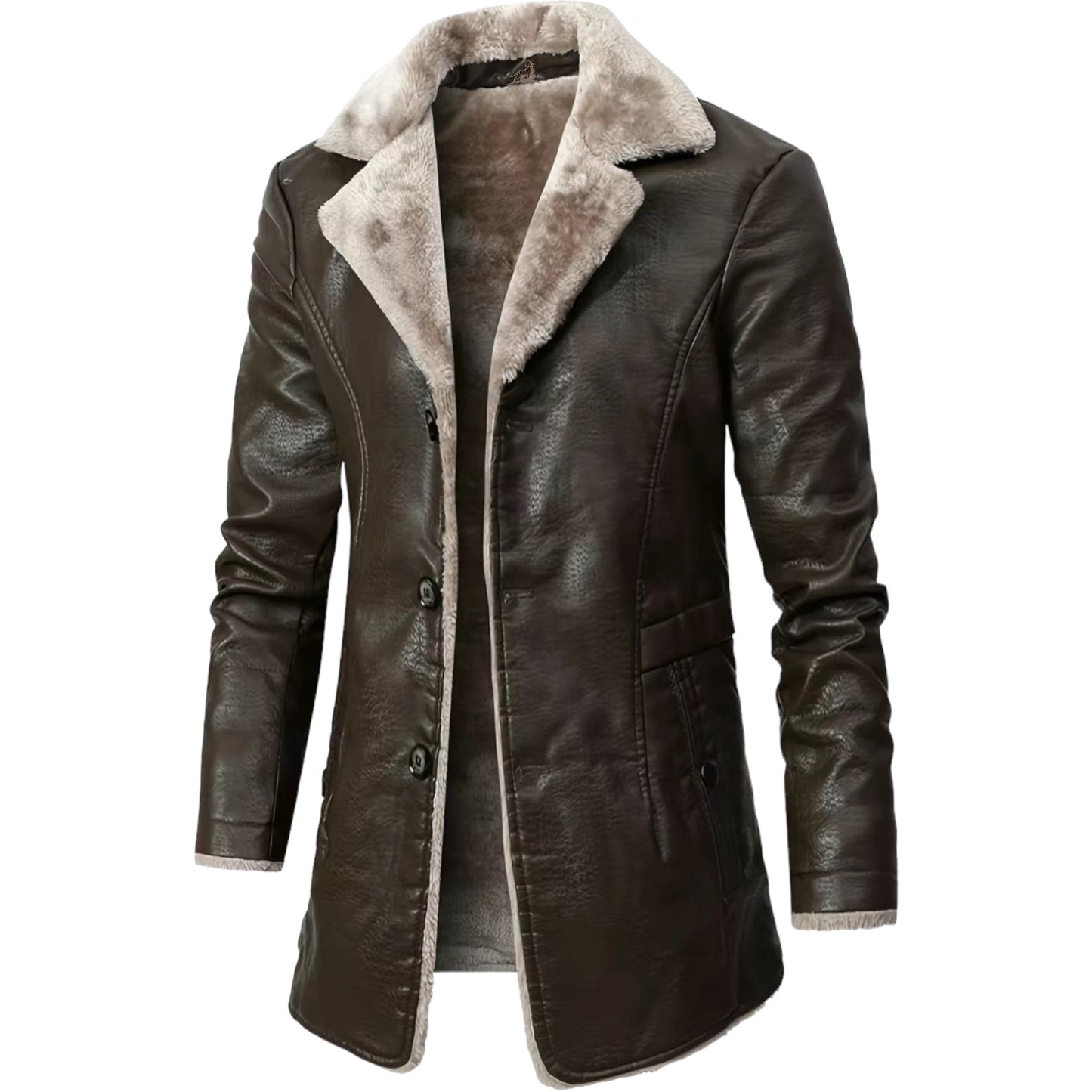 Lederjacke Herren Klassisch Schwarzes Leder