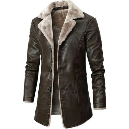 Lederjacke Herren Klassisch Schwarzes Leder
