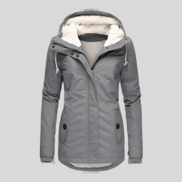 Wasserdichte Winterjacke Lange Damenjacke Warm Mit Kapuze - BerlinGlamour