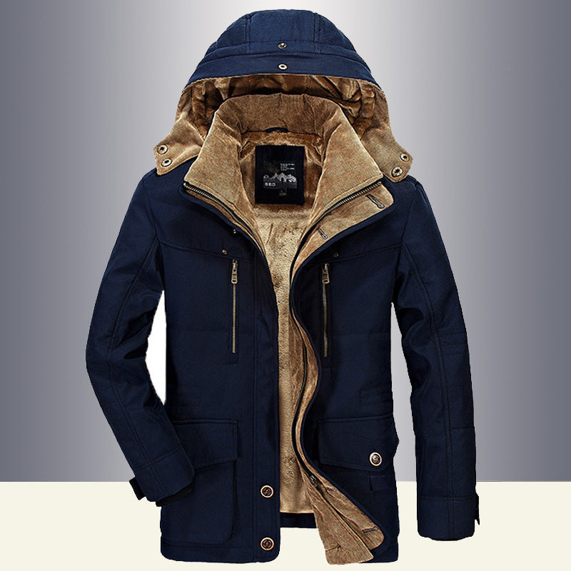 Herren Winterjacke Warm Daunen Füllung