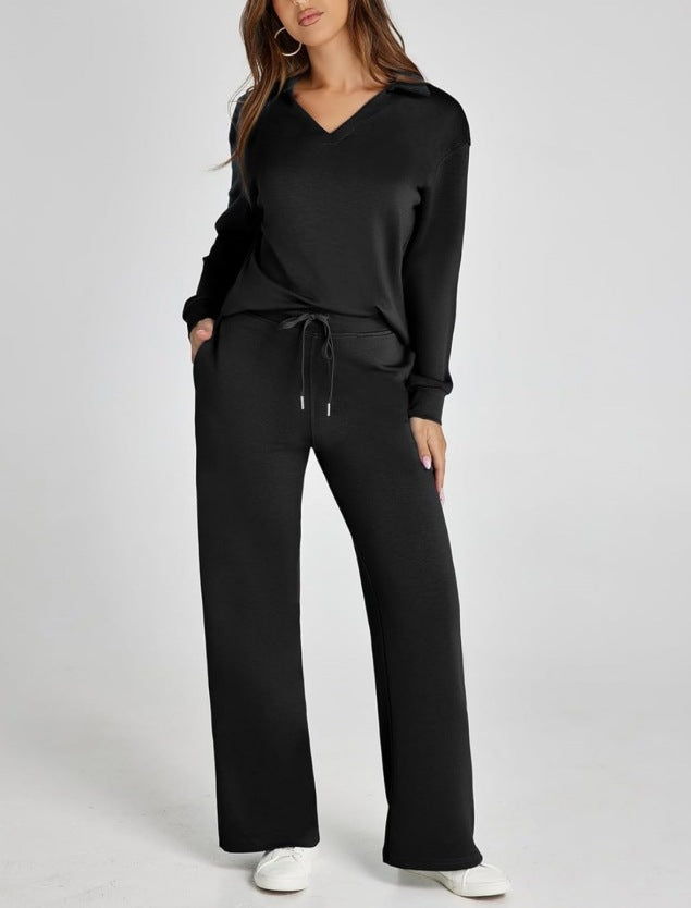 Damen Freizeitanzug Sportlich Bequem Zipper