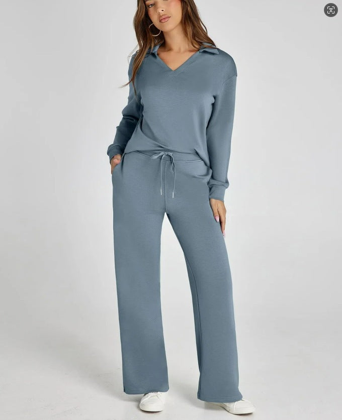 Damen Freizeitanzug Sportlich Bequem Zipper