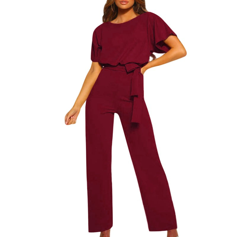 Stilvoller Jumpsuit mit Taillengürtel Figurbetont Damen