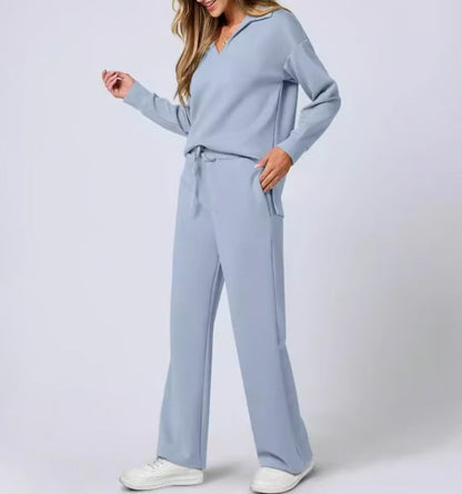 Damen Freizeitanzug Sportlich Bequem Zipper