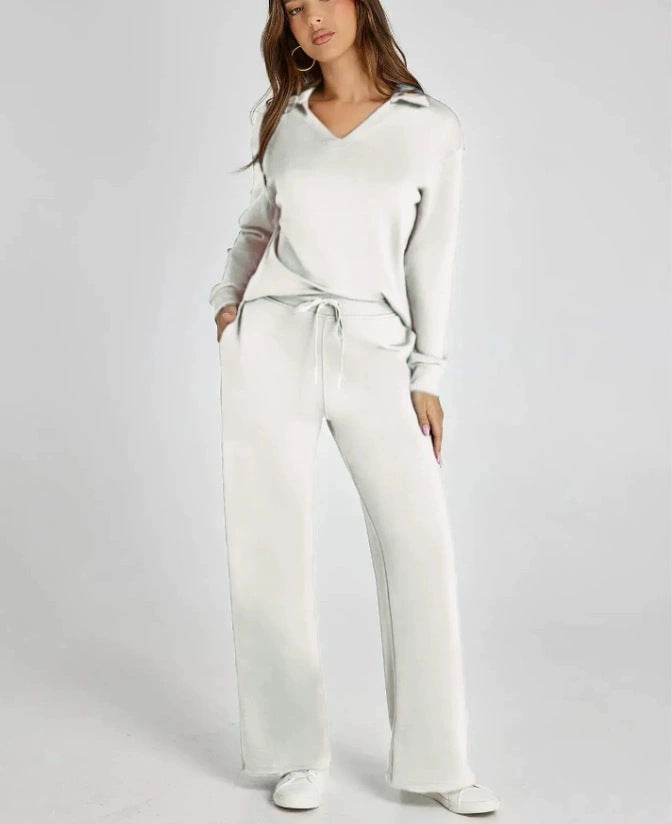 Damen Freizeitanzug Sportlich Bequem Zipper