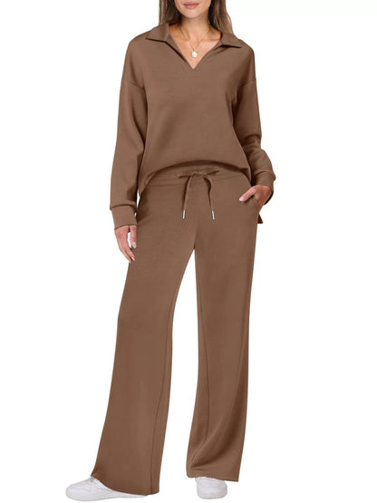 Damen Freizeitanzug Sportlich Bequem Zipper