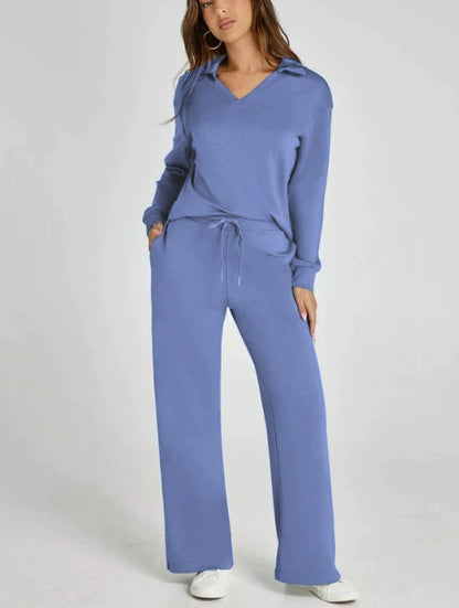 Damen Freizeitanzug Sportlich Bequem Zipper