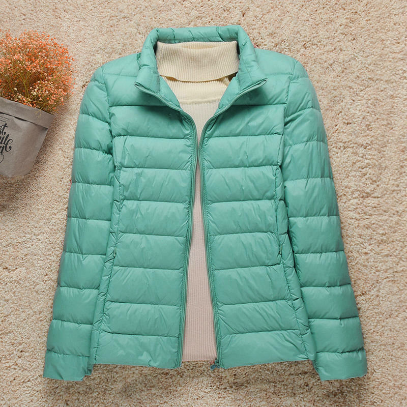 Leichte Damen Steppjacke mit Stehkragen - BerlinGlamour