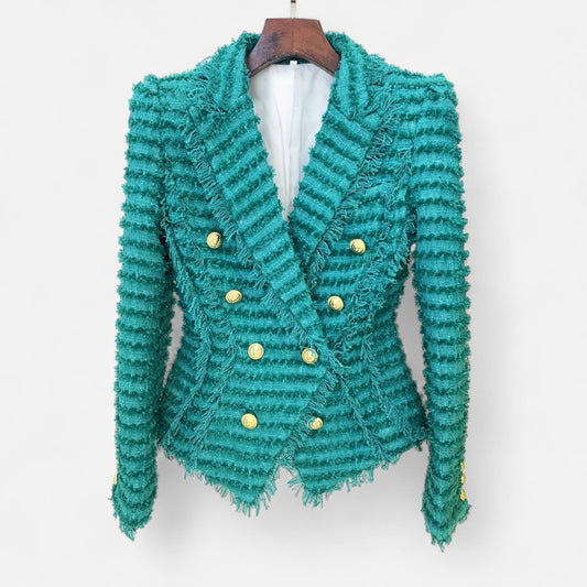 Maison Dresson | Damen-Tweed-Blazer – Slim Fit mit Quastenfransen 0