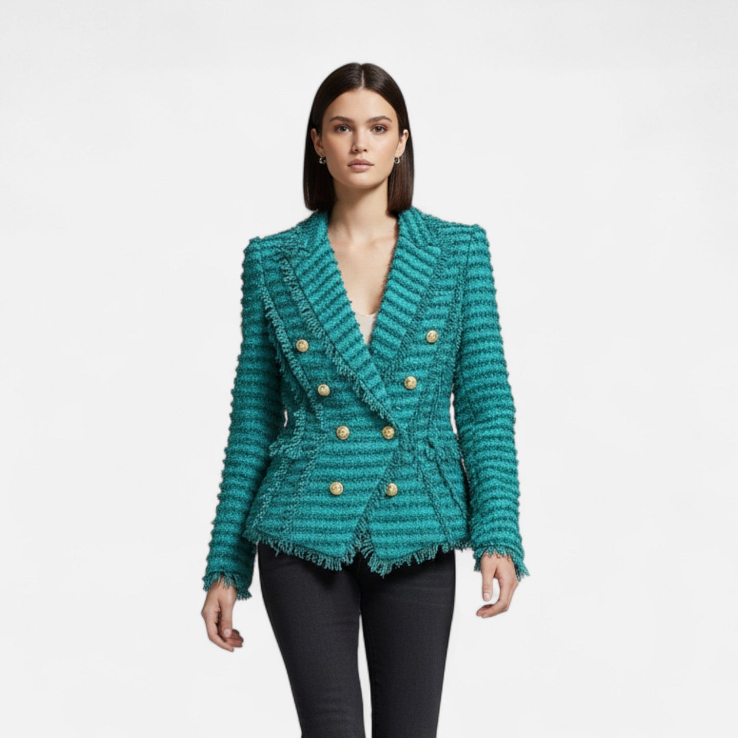 Maison Dresson | Damen-Tweed-Blazer – Slim Fit mit Quastenfransen 2
