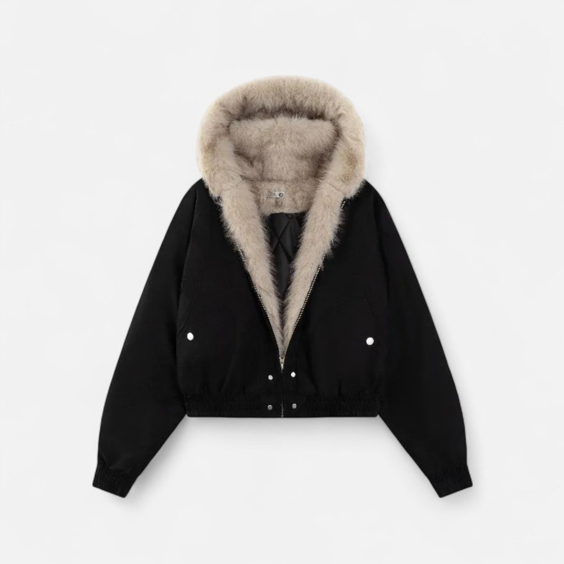 Maison Dresson | Damen Wintermantel mit Kapuze – Pelzkragen im Vintage-Stil 0