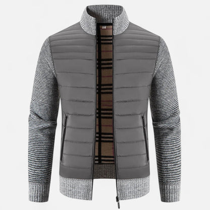 Maison Dresson | Fleece-Patchworkjacke mit Stehkragen für Herren 0