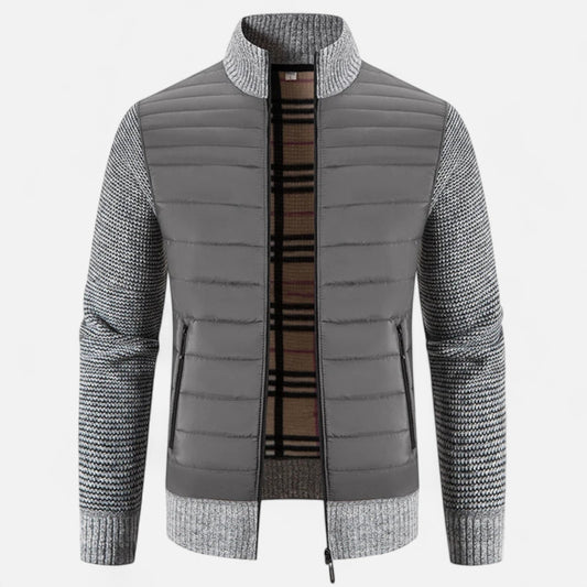 Maison Dresson | Fleece-Patchworkjacke mit Stehkragen für Herren 0