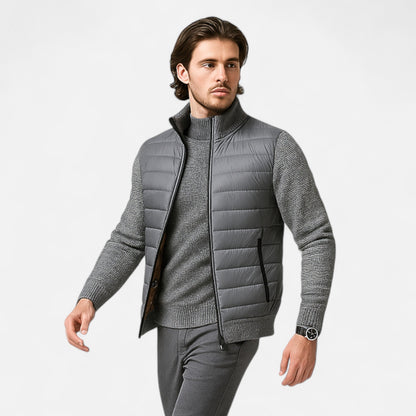 Maison Dresson | Fleece-Patchworkjacke mit Stehkragen für Herren 1