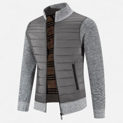 Maison Dresson | Fleece-Patchworkjacke mit Stehkragen für Herren 2