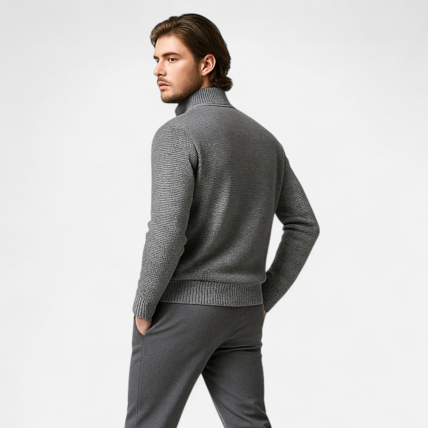 Maison Dresson | Fleece-Patchworkjacke mit Stehkragen für Herren 3