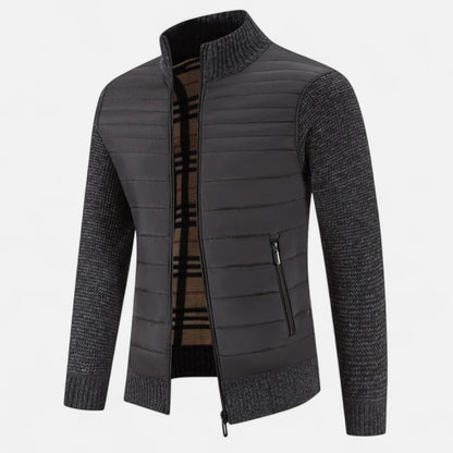 Maison Dresson | Fleece-Patchworkjacke mit Stehkragen für Herren 6
