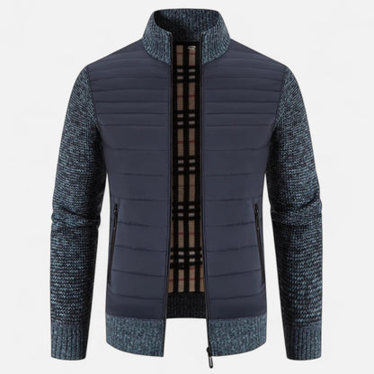 Maison Dresson | Fleece-Patchworkjacke mit Stehkragen für Herren 9