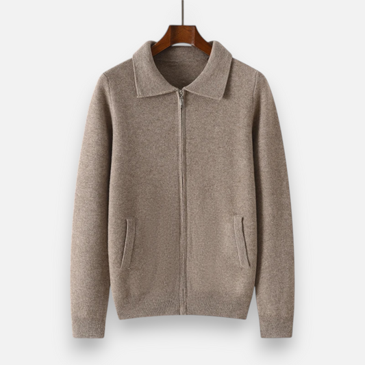 Maison Dresson | Herren-Business-Pullover aus Wolle und Kaschmir mit Reißverschluss 0