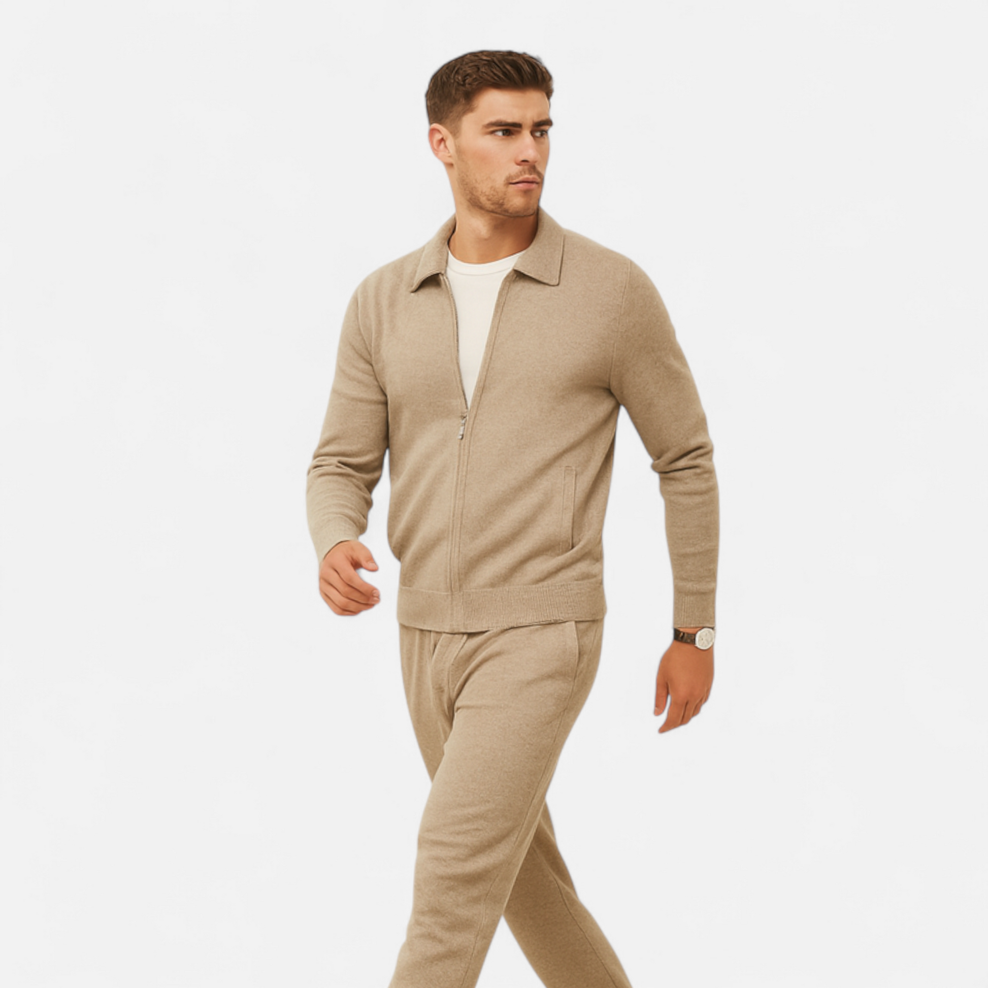 Maison Dresson | Herren-Business-Pullover aus Wolle und Kaschmir mit Reißverschluss 2