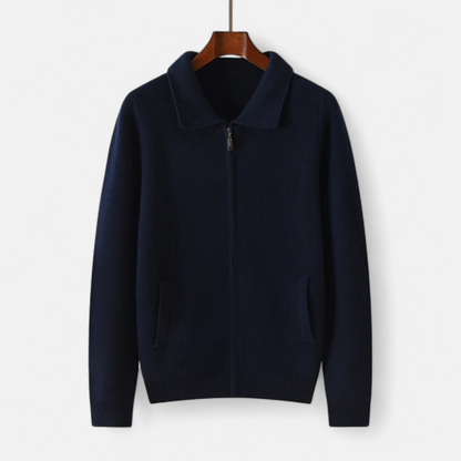Maison Dresson | Herren-Business-Pullover aus Wolle und Kaschmir mit Reißverschluss 7
