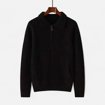 Maison Dresson | Herren-Business-Pullover aus Wolle und Kaschmir mit Reißverschluss 8