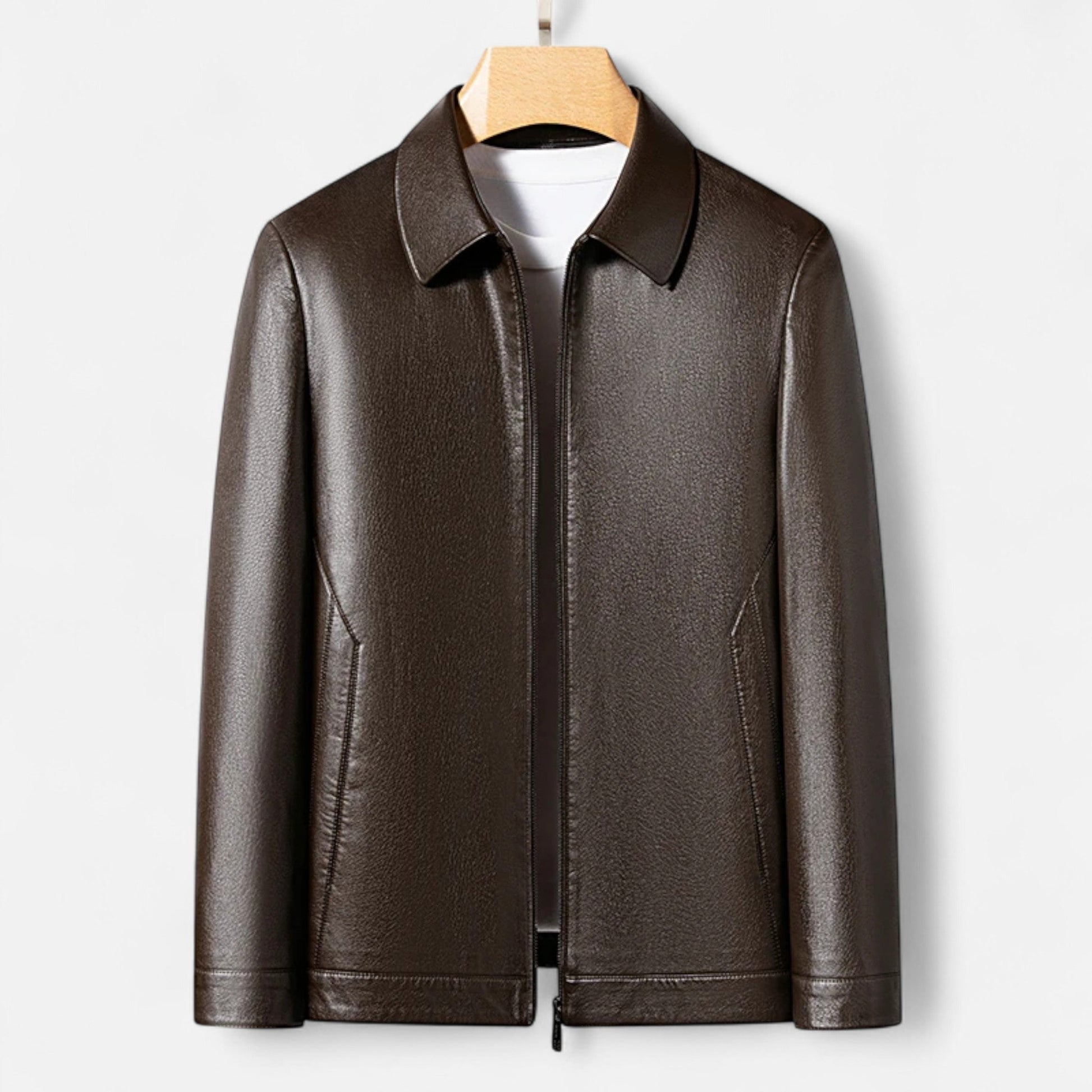Maison Dresson | Herren PU-Lederjacke – Stehkragen Herbstliche Eleganz 0