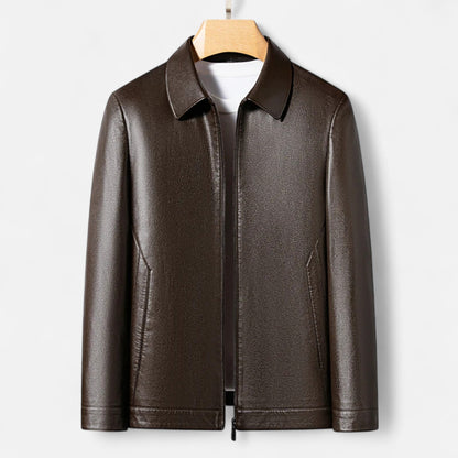 Maison Dresson | Herren PU-Lederjacke – Stehkragen Herbstliche Eleganz 0