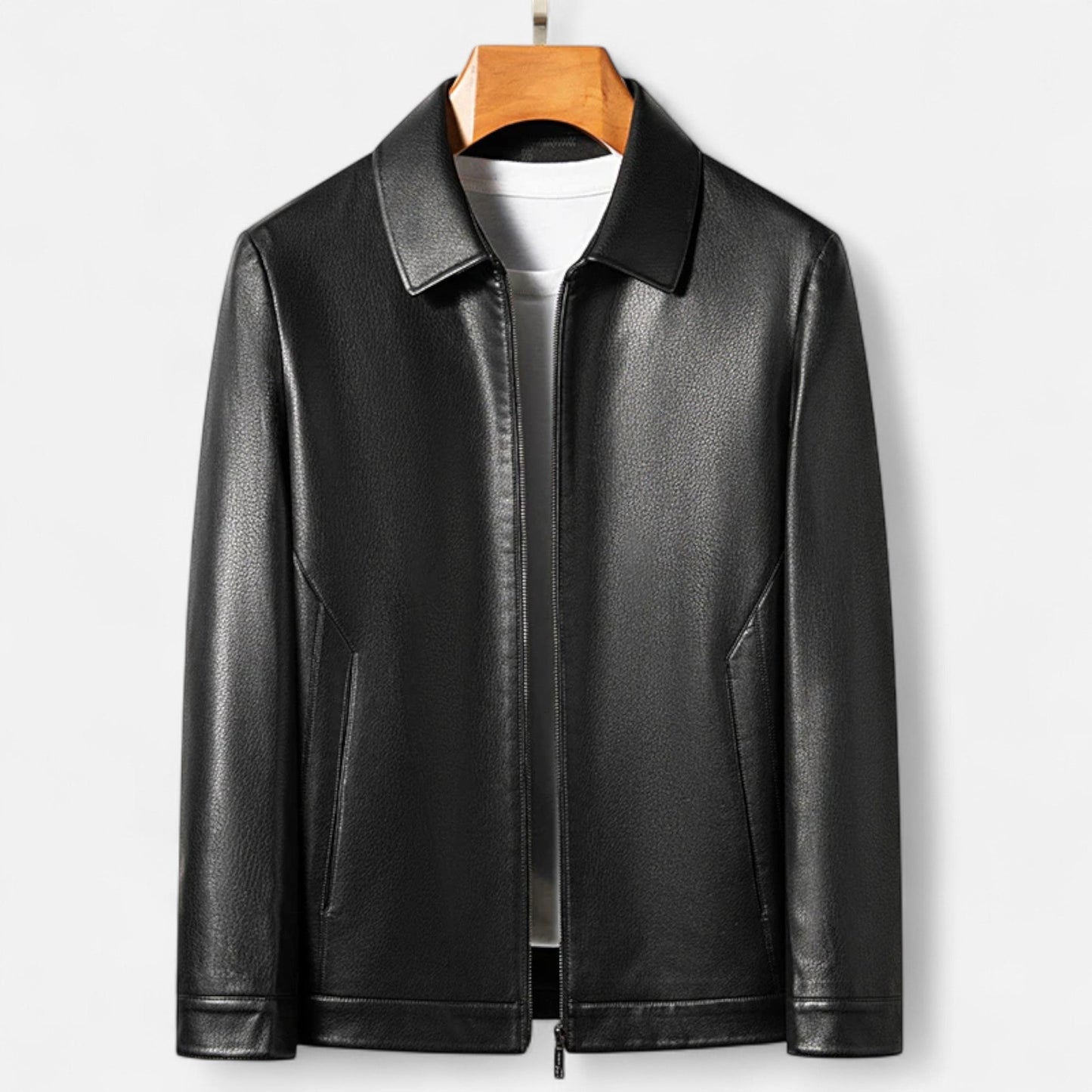 Maison Dresson | Herren PU-Lederjacke – Stehkragen Herbstliche Eleganz 3