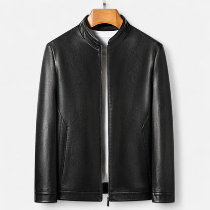 Maison Dresson | Herren PU-Lederjacke – Stehkragen Herbstliche Eleganz 4