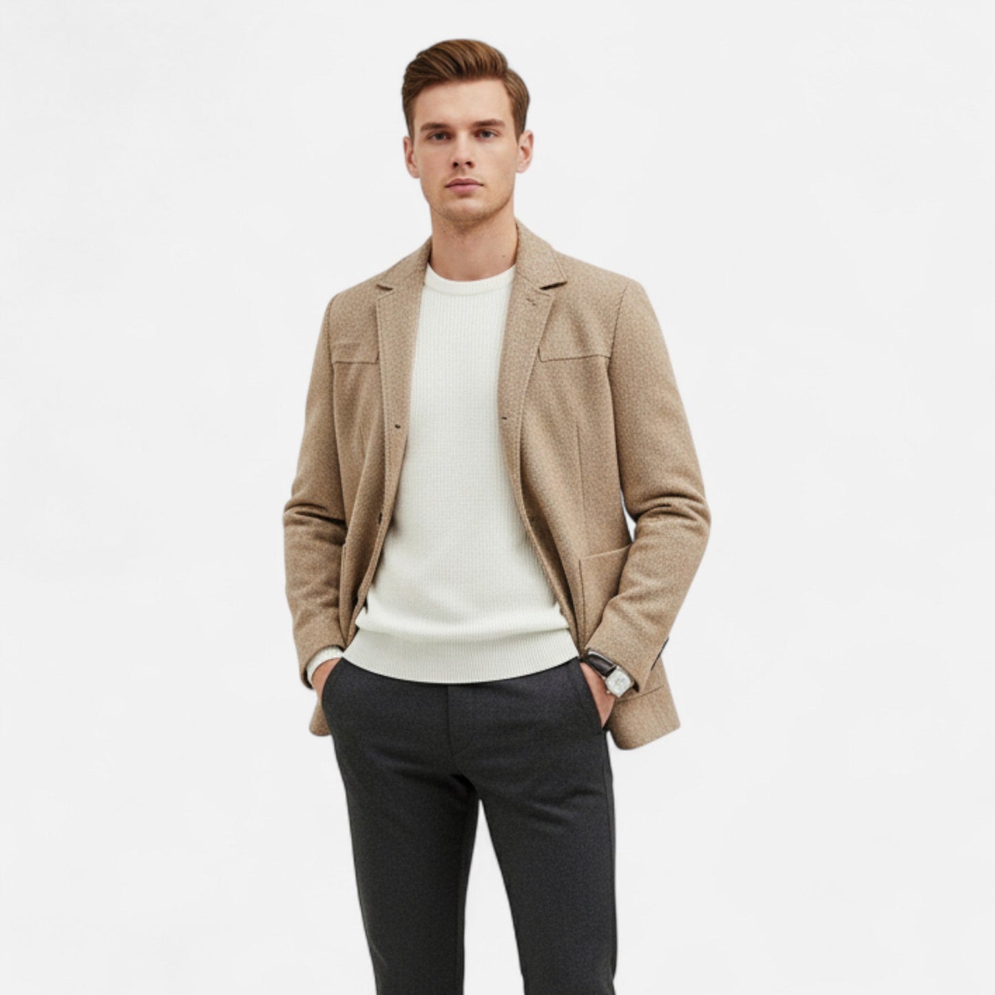 Maison Dresson | Herrenjacke aus Wollmischung – Eleganz mit Business-Revers 1