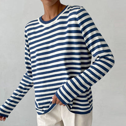 Elegantes T-Shirt Streifen Sommer Leicht