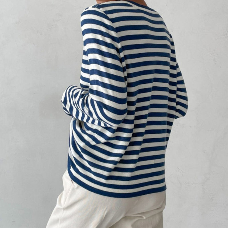 Elegantes T-Shirt Streifen Sommer Leicht