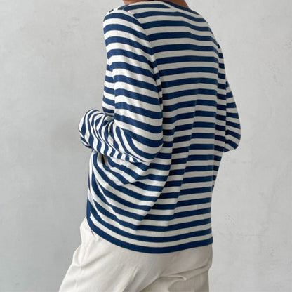 Elegantes T-Shirt Streifen Sommer Leicht