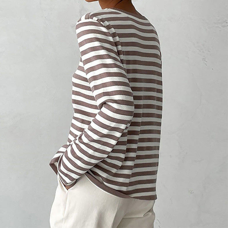 Elegantes T-Shirt Streifen Sommer Leicht