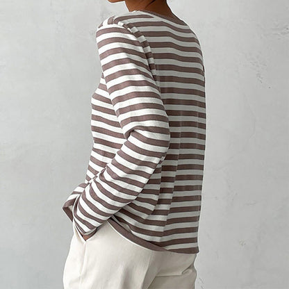 Elegantes T-Shirt Streifen Sommer Leicht