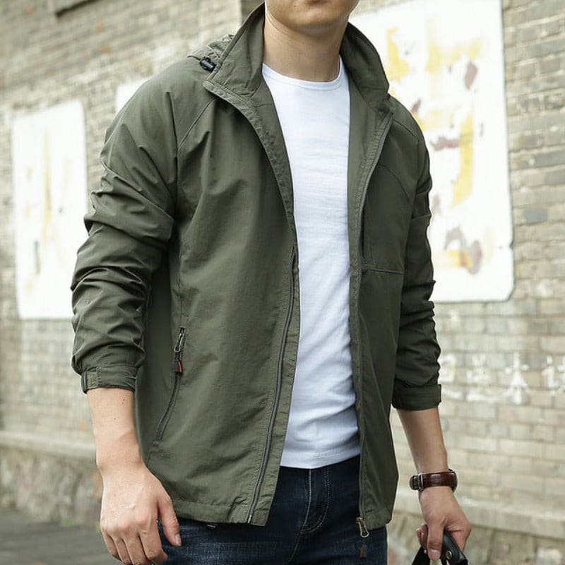 Männer Frühlingsjacke Stilvoll Bequem Modern