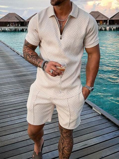 Herren Freizeit Set Farbenfroh Sportlich Modern