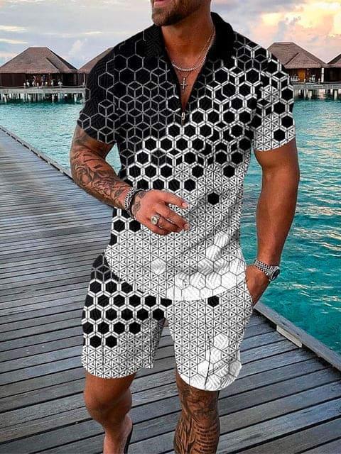 Herren Freizeit Set Farbenfroh Sportlich Modern