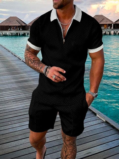 Herren Freizeit Set Farbenfroh Sportlich Modern