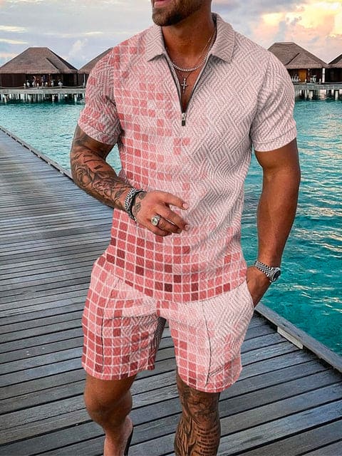 Herren Freizeit Set Farbenfroh Sportlich Modern - BerlinGlamour