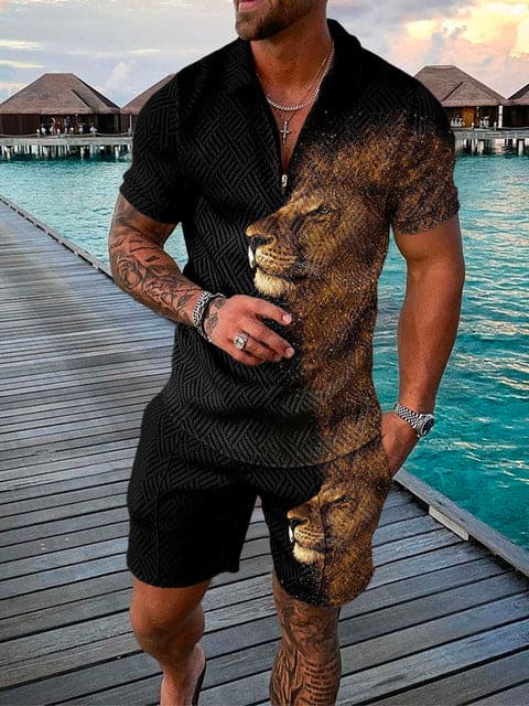 Herren Freizeit Set Farbenfroh Sportlich Modern