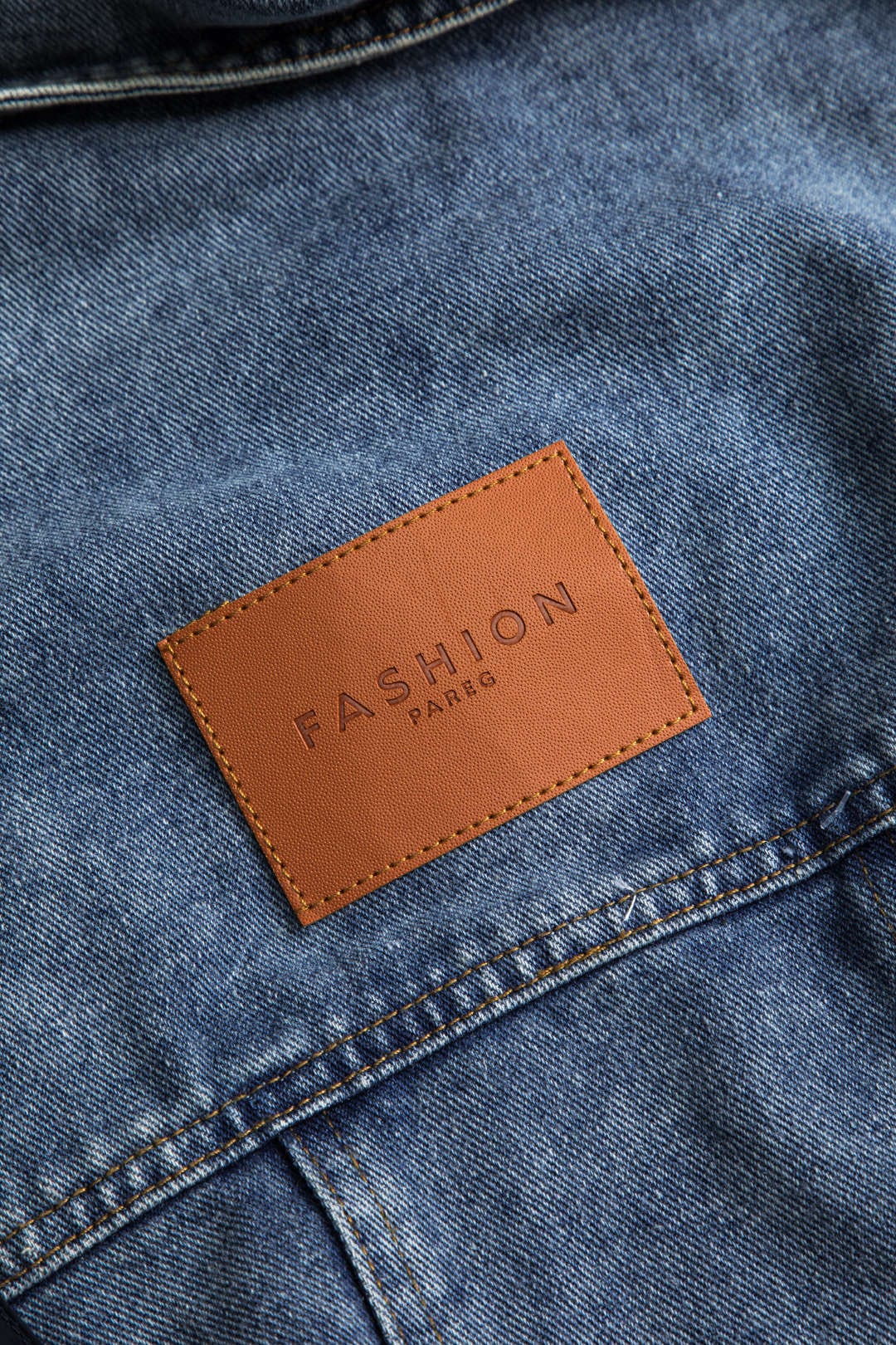 Lederjacke Patchwork Style Denim Nylon Unisex